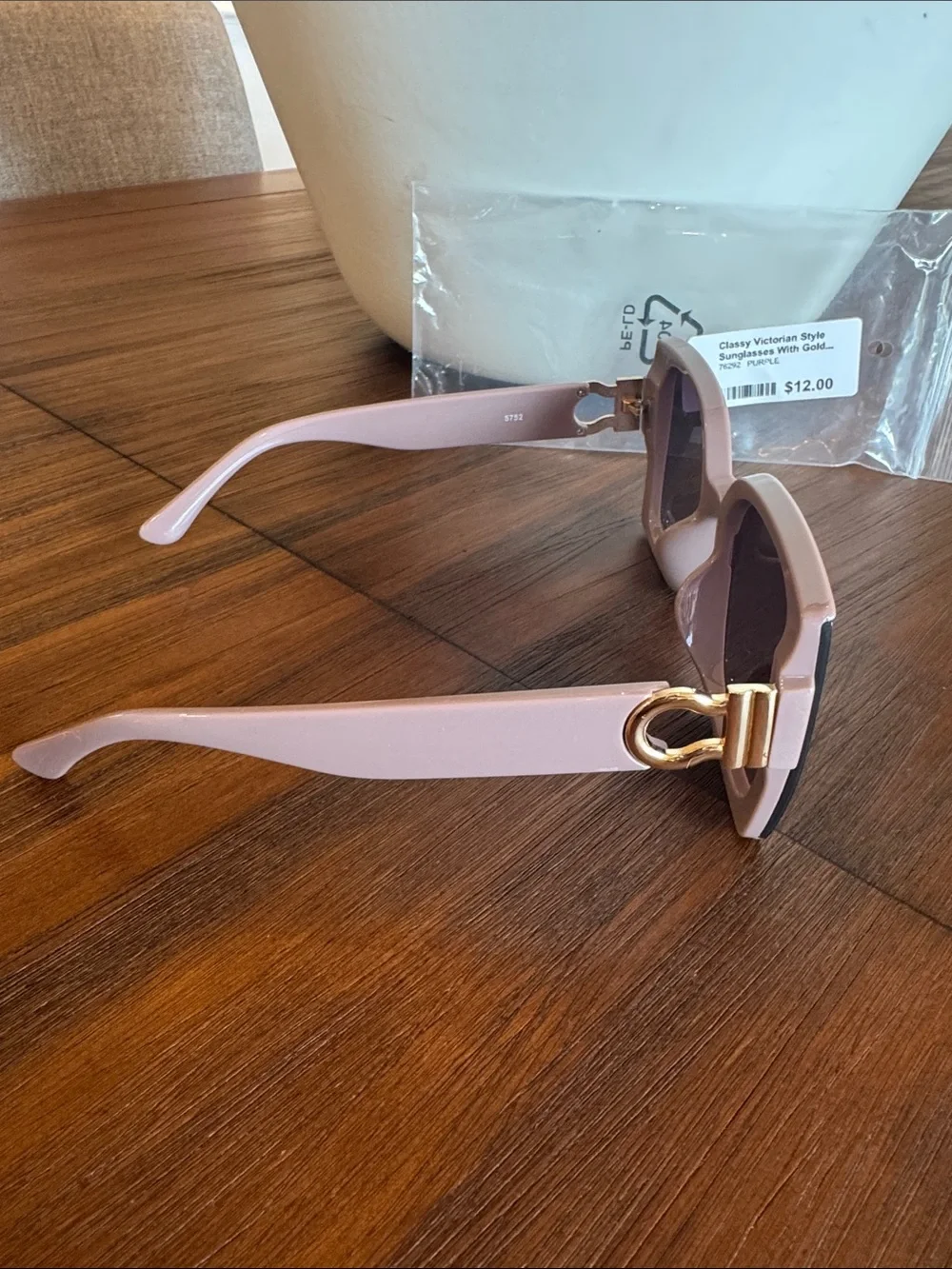 Classic Oversized Purple/Pink Women's Sunglasses with UVB Protection